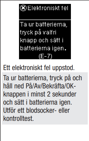 Accu-Chek Guide felkod E-7