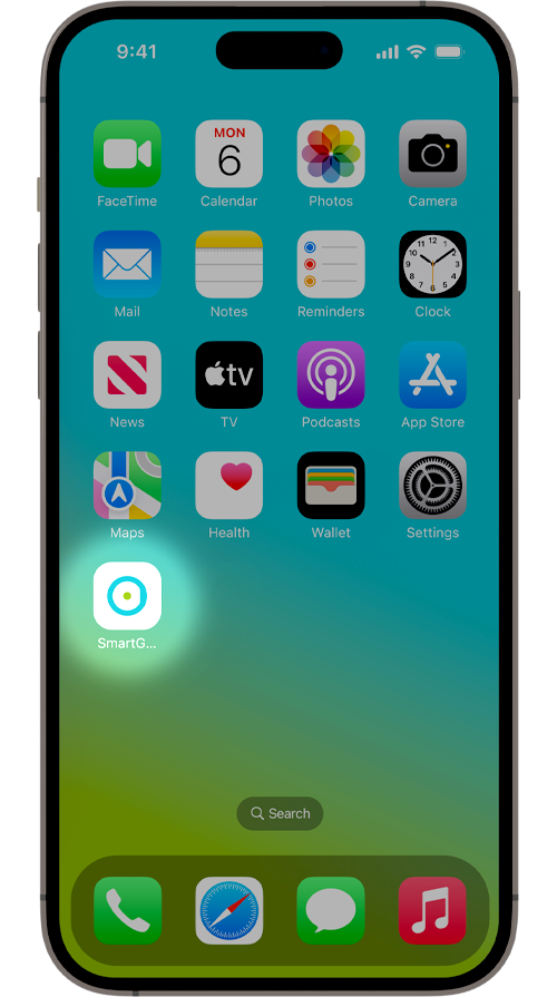 Skärmdump av nedladdningssidan för SmartGuide-appen i appbutiken.