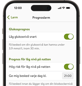 Skärmdump av mySugr appen som visar skärmen Förlorad anslutning till sensorn.